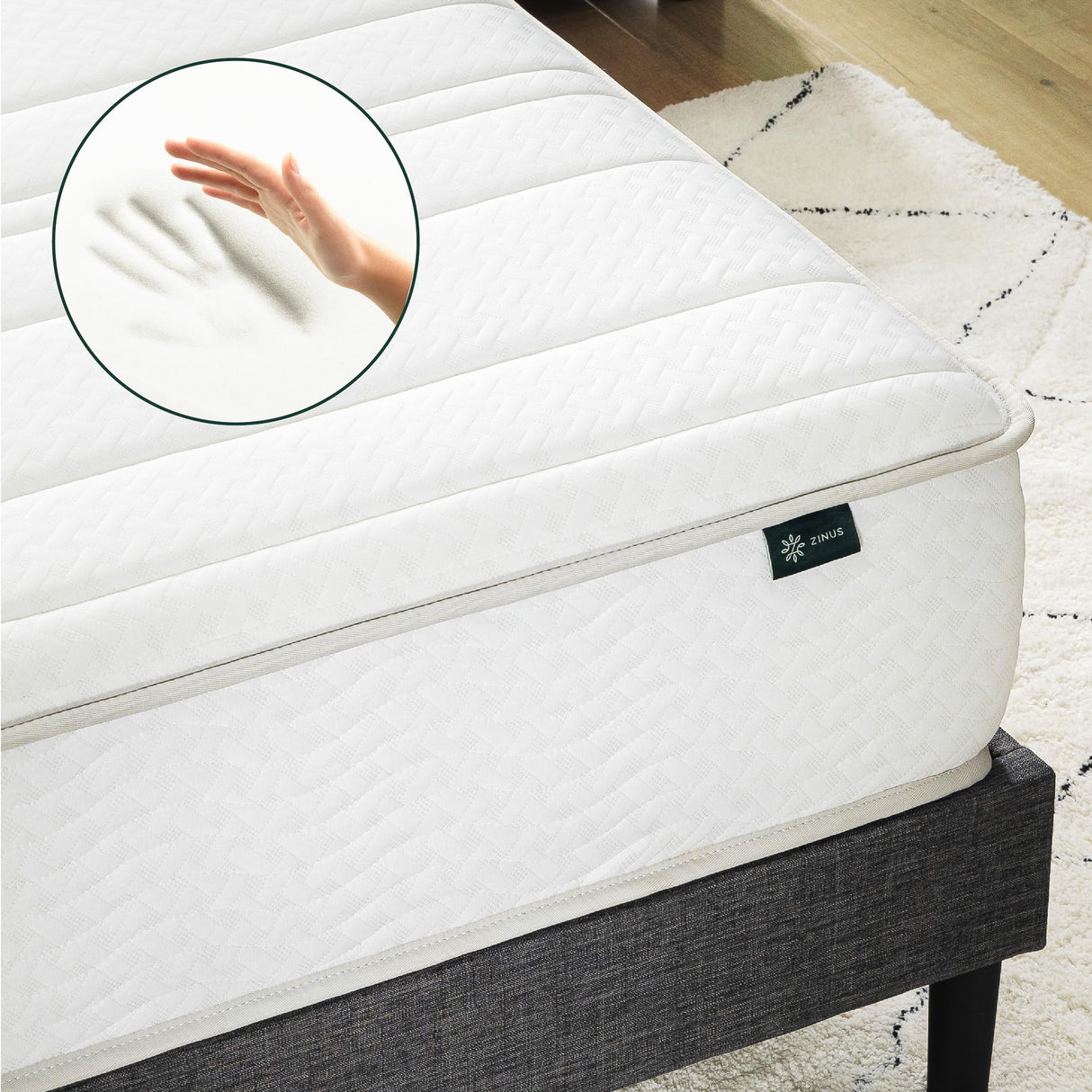 ZINUS 6 Inch Foam and Spring Hybrid Mattress [New Version], Twin XL, Fiberglass Free, Medium Firmness, Durable Support, Certified Safe Foams & Fabric, Mattress in A Box ZINUS