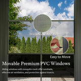 Domi 12x14FT Outdoor Sunroom, Galvanized Steel Hardtop Enclose Gazebo Sloping Roof, All Weather Aluminum Solarium Screen House for Patio Deck Backyard with Lockable Door, Moveable PVC Screen domi outdoor living