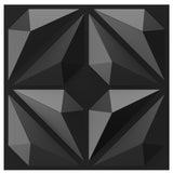 MIX3D 20 Pack Textured 3D Wall Panels for Interior Wall Decor, PVC Decorative Wall Panels for Living Room Bedroom Hotel Office, Black 12''x12'' Cover 19.4 Sq. Ft MIX3D