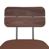 Walker Edison Modern 2-Piece Minimalist Counter Stools with Wooden Back, Set of 2, Brown Walker Edison