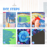 NEWENMO Fairy Diamonds Painting Kits for Adults Beginner DIY 5D Owl Diamond Art Paint with Round Diamonds, Full Drill Gem Art Diamonds Painting for Craft Home Wall Decor 12x12 in NEWENMO