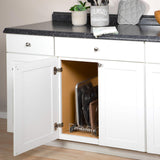 HOLDN’ STORAGE Pull Out Organizer for Cookie Sheet, Cutting Board, Bakeware, and Tray, Sliding Rack- Heavy Duty - Lifetime Limited Warranty - for Under Sink/Under Cabinet, 8.5”W x 21”D x 11”H, Chrome HOLDN’ STORAGE