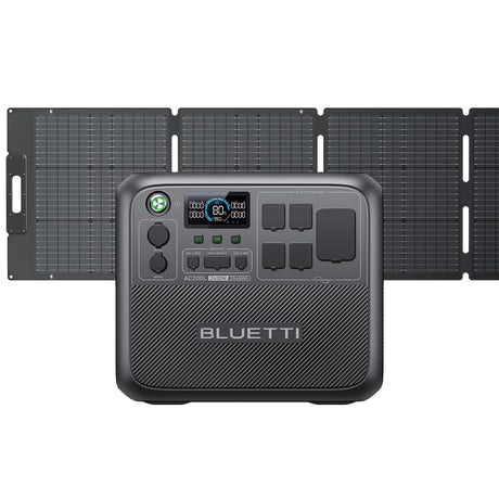 BLUETTI Portable Power Station AC200L with 200W Solar Panel Included, 2048Wh LiFePO4 Battery Backup w/ 4 2400W AC Outlets (3600W Power Lifting), Solar Generator for Camping, Home Use, Emergency BLUETTI