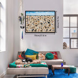 Beach Cat Puzzle 1000 Piece Puzzle for Adults, Cat Puzzles for Adults Animal Jigsaw Puzzle, Kitty Pooping Puzzle as Funny Gag Home Decor BBOLDIN