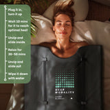 Mineral - Infrared Sauna Blanket | Detox, Wellbeing & Recovery | Highest Grade Materials + Jade & Tourmaline for Enhanced Therapy, Adjustable Temp 77-176°F, 6ft x 3ft (Mineral Edition) Deep Modality