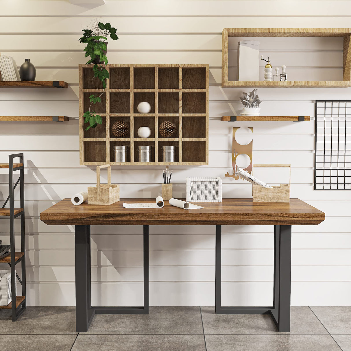 Luffioner Metal Table Legs 28 Inch,Table Legs Replacement Heavy Duty Square Tube Desk Legs Furniture Legs for Coffee Table, Dining Table Set of 2 Luffioner