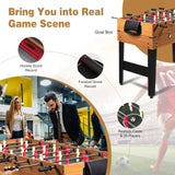 Goplus 48 Inch Game Table, 3-in-1 Combo Table Set w/Adult Size Foosball Table, Pool Table, Slide Hockey Table, Multi Game Table w/Billiard, Soccer & Hockey for Arcade, Party, Family Night, Game Room Goplus