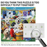 PICKFORU Dog Puzzles for Adults 1000 Pieces, Funny Animals Jigsaw Puzzles Golden Retriever, Difficult Puppy Puzzle as Wall Decor PICKFORU