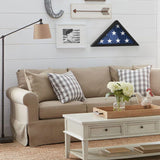 HBCY Creations Flag Display Case for 5' x 9.5' American Veteran Burial Flag Solid Wood Black Frame with Glass Front with Wall Mount or Standing HBCY Creations