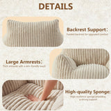 Achicsofar Giant Bean Bag Chairs for Adults Teens, Large Bean Bag Sofa Chairs with Filling Comfy Fuzzy BeanBag Chair with Armrests for Bedroom Living Room Reading Achicsofar
