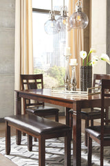 Signature Design by Ashley Bennox Dining Room Set, Includes Table, 4 18" Chairs & Bench, Brown Signature Design by Ashley