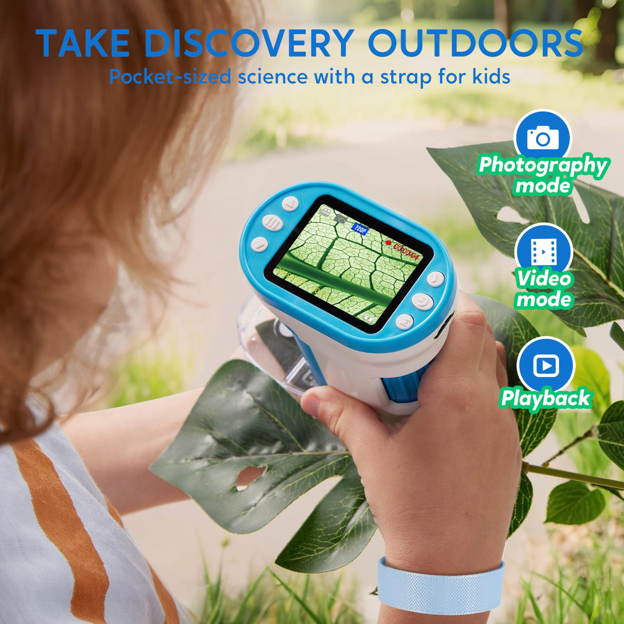 Klever Kits 2 in 1 Handheld Microscope for Kids, 1000X HD Digital Kids Microscope with 2.0'' LED Screen, Portable Pocket Handheld with Slides, 32G Card, Edu Gifts Toys for Ages 5-12 Klever Kits