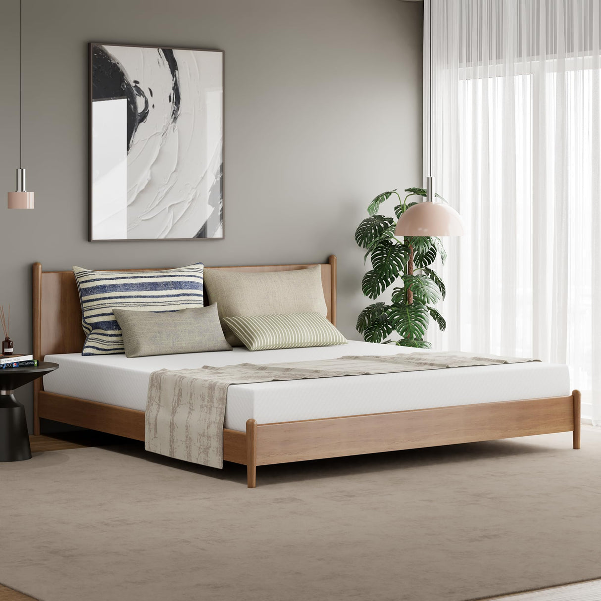 GAESTE 8 Inch King Cooling Gel Memory Foam Mattress for Cool Sleep Medium Firm CertiPUR-US Certified Mattress in a Box Pressure Relief Removable Cover No Fiberglass (King, 8 in) GAESTE