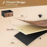 EnHomee 51.2" W Dresser for Bedroom with LED Lights, 13 Drawer Dresser for Bedroom, Long Dressers & Chests of Drawers with Shelves, Large Fabric Dresser for Closet Hallway, Rustic Brown EnHomee