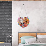 Auremi Horse Diamond Painting Pendant Kits,5D Animal Diamond Art Hanging Kits,DIY Special Shaped Diamonds Painting Suncatcher Pendant Kit for Adults for Gift Wall Home Decor Auremi