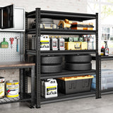 SDXYSTCE Garage Shelving Heavy Duty 2500LBS Loads, 48" W Adjustable Garage Storage Shelves, 5-Tier Metal Shelving Units and Storage, Industrial Utility Shelf, 48" Wx18 Dx78 H,Black SDXYSTCE