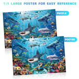 JOYZEXY Puzzles for Kids Ages 4-6 6-8 8-10, Underwater World Ocean Puzzles 100 Pieces for Kids Learning Educational Puzzle Toys for Boys and Girls JOYZEXY