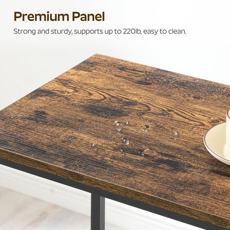 YATINEY 55" Long Bar Table, Counter Bar Height Table, High Top Table, Rectangular Hightop Table, Bar Pub Table, for Kitchen, Living Room, Dining Table, Entryway, Rustic Brown and Black BT04BR YATINEY