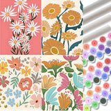 4 Pack Easy Paint by Numbers Kit for Adults Beginner,Small Paint by Number Kits for Flowers ,Number Artist Paint by Number Kit for Adult Painting by Numbers for Adults Canvas 8x12 IN（Without Frame） TONGZONGFU
