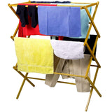 Home-it Wooden Clothes Drying Rack for Laundry - Collapsible Folding Bamboo Laundry Drying Rack for Drying Clothes - Heavy Duty Pre Assembled HOME IT