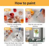 Mowana Sunflower Paint by Numbers Kit for Adults-Paint by Numbers for Adults Beginner with Frame and Easel, Painting by Numbers for Gift Home Wall Decor(8 * 12 Inch) Mowana