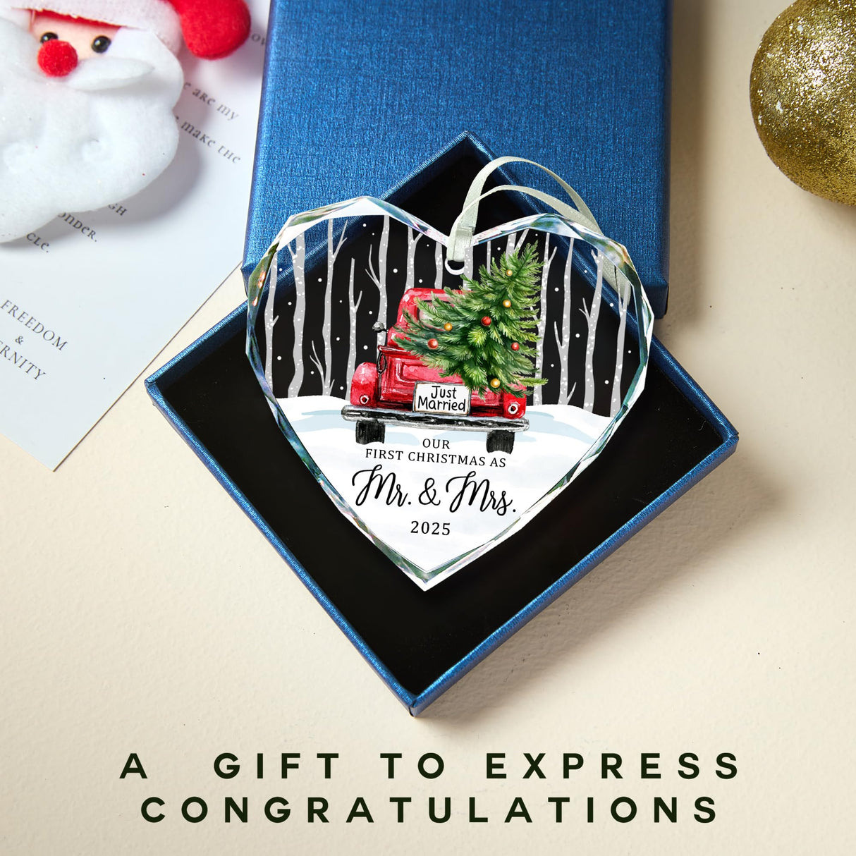 Wedding Gifts,First Christmas Married Ornament 2025,Our First Christmas As Mr and Mrs Christmas Ornament Bridal Shower Gift THDZS