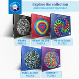 Jigsaw Puzzles for Adults 1000 Pieces Hard Puzzles for Adults and Kids - Unique Round Puzzle - Difficult Near Impossible Black and White Puzzles Fun Gear Puzzle by Spyglass Puzzles Spyglass Puzzles