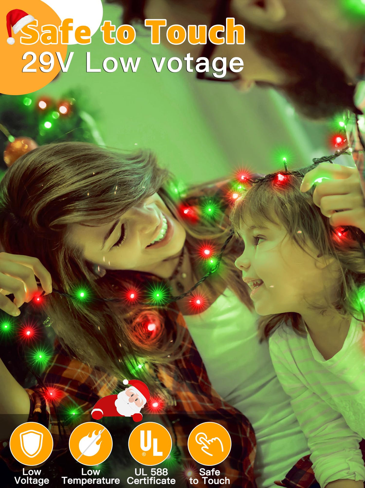 BrightChristmas 500 LED 164 FT Christmas Lights, Waterproof String Lights with Remote and Timer, Christmas Tree Lights with 8 Modes Dimmable, Fairy Lights for Holiday Decor (Red and Green) BrightChristmas