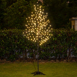 LIGHTSHARE 6.5 feet 208L LED Lighted Cherry Blossom Tree, Warm White, Decorate Home Garden, Spring, Summer, Wedding, Birthday, Christmas Holiday, Party, for Indoor and Outdoor Use LIGHTSHARE