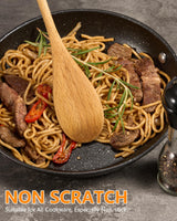 MORGLES 5 Pcs Wooden Spoons for Cooking, 12 Inches Long Handle Spoons for Mixing, Tasting Stirring Food, Large Wooden Cooking Utensils for Kitchen and Crafts MORGLES