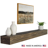 REXFORD Fireplace Mantel - USA Made Real Wood - Handcrafted Farmhouse Wall Mounted for Over Fireplace Floating Shelf Mantle (Rustic, 72X8X5 Inch Mantel) REXFORD