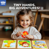 TOY Life Wooden Puzzles for Toddlers 1-3, Animals Toddler Puzzles 1-3, Puzzles for Toddlers 2-4, Wood Puzzles Christmas Montessori Toys Gifts for 1 2 Year Old, Baby Puzzles 12-18, Kids Learning Toy TOY Life