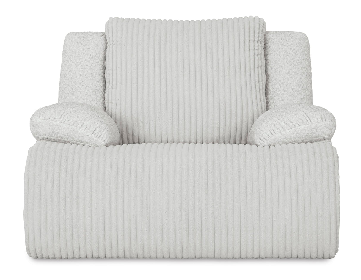 Signature Design by Ashley Top Tier Modern Indoor Upholstered Manual Rocker Recliner, White Signature Design by Ashley
