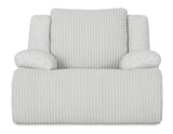 Signature Design by Ashley Top Tier Modern Indoor Upholstered Manual Rocker Recliner, White Signature Design by Ashley