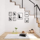 SONGMICS Gallery Wall Frame Set, Multi Picture Frames Set of 7, One 11x14, Two 8x10, Four 6x8 Collage Photo Frame with White Mat, Glass Front, Hanging or Tabletop Display, Black SONGMICS