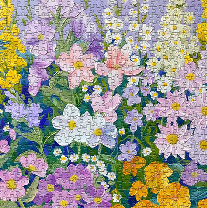 Flower Puzzle for Adults 1000 Pieces, Floral Art Plant Puzzle, Colorful Painting Garden Jigsaw Puzzle