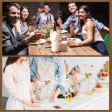 Hoolerry 12 Pcs Wine Tote Bag Canvas Wine Bag with Handle Wine Purse Sublimation Blank Bottle Gift Tote Reusable Washable Wine Carrier Hoolerry