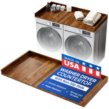 OfficeSimpli Washer Dryer Countertop, Made in USA, Non-Slip Pads, Laundry Room Wood Topper, Washer Dryer Cover for Top, Laundry Guard, Laundry Countertop (California Walnut, Standard (27.5" x 54")) OfficeSimpliUS