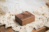 MUUJEE Custom Engraved Wood Flip Ring Box, 2.25 x 0.9 x 2 Inches Wooden Slim Ring Holder For Engagement Proposal, Weddings, Anniversaries, Birthday Gift Ideas MUUJEE