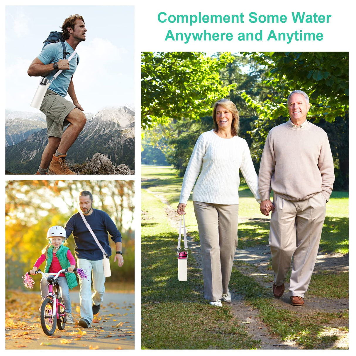 13PCS Sublimation Water Bottle Carriers Bag Blanks 26oz Insulated Neoprene Water Bottle Holder Crossbody Water Bottle Sleeve Pouch Cover for 750ml with Adjustable Strap for Adult Kids Hiking Walking Piklodo