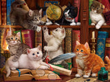 SUNSOUT INC - Library Kittens - 1000 pc Jigsaw Puzzle by Artist: Image World - Finished Size 20" x 27" - MPN# 42962 SunsOut