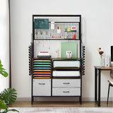 LOPASA Craft Storage Cabinet Compatible with Cricut, Craft Organizers Desk with Storage for Adults, Craft Table for Vinyl Organization, Craft Room Furniture LOPASA