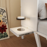 PVWIIK Queen Murphy Bed with Desk and Removable Shelves on Each Side, Murphy Bed Chest Murphy Bed Frame w/USB Port for Home Office, Studio or Guest Room,White PVWIIK