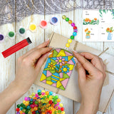 WorldBazaar Summer Flower Suncatchers Crafts for Kids 24 Sets DIY Window Painting Art Suncatchers Decoration Christmas Birthday Wedding Party Supplies WorldBazaar