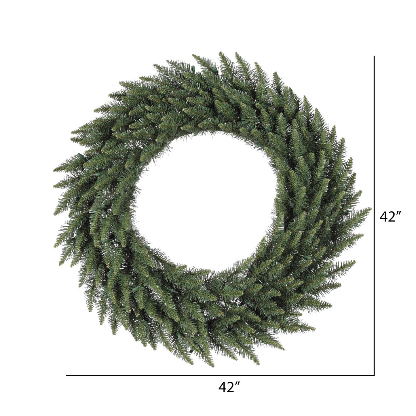 Vickerman 42" Camdon Fir Artificial Christmas Wreath Featuring 280 PVC Tips - Unlit - Wreath for Indoor or Outdoor - Seasonal Home Decorations