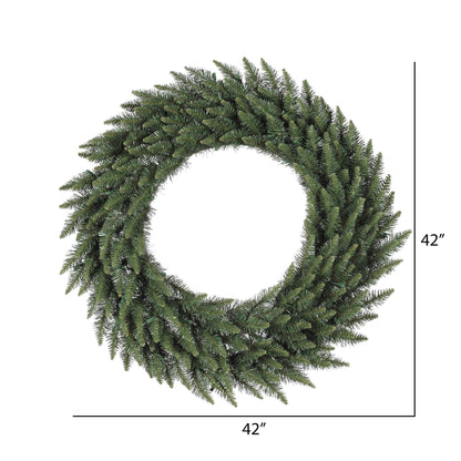 Vickerman 42" Camdon Fir Artificial Christmas Wreath Featuring 280 PVC Tips - Unlit - Wreath for Indoor or Outdoor - Seasonal Home Decorations