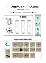 Lighted Curio Cabinet with LED Lights/Lock/Single Door, 4-Shelf Glass Bookshelf, Black Corner Cabinet - Rectangular 65'x 17'x 14.5', Easy Assemble YiaFurio