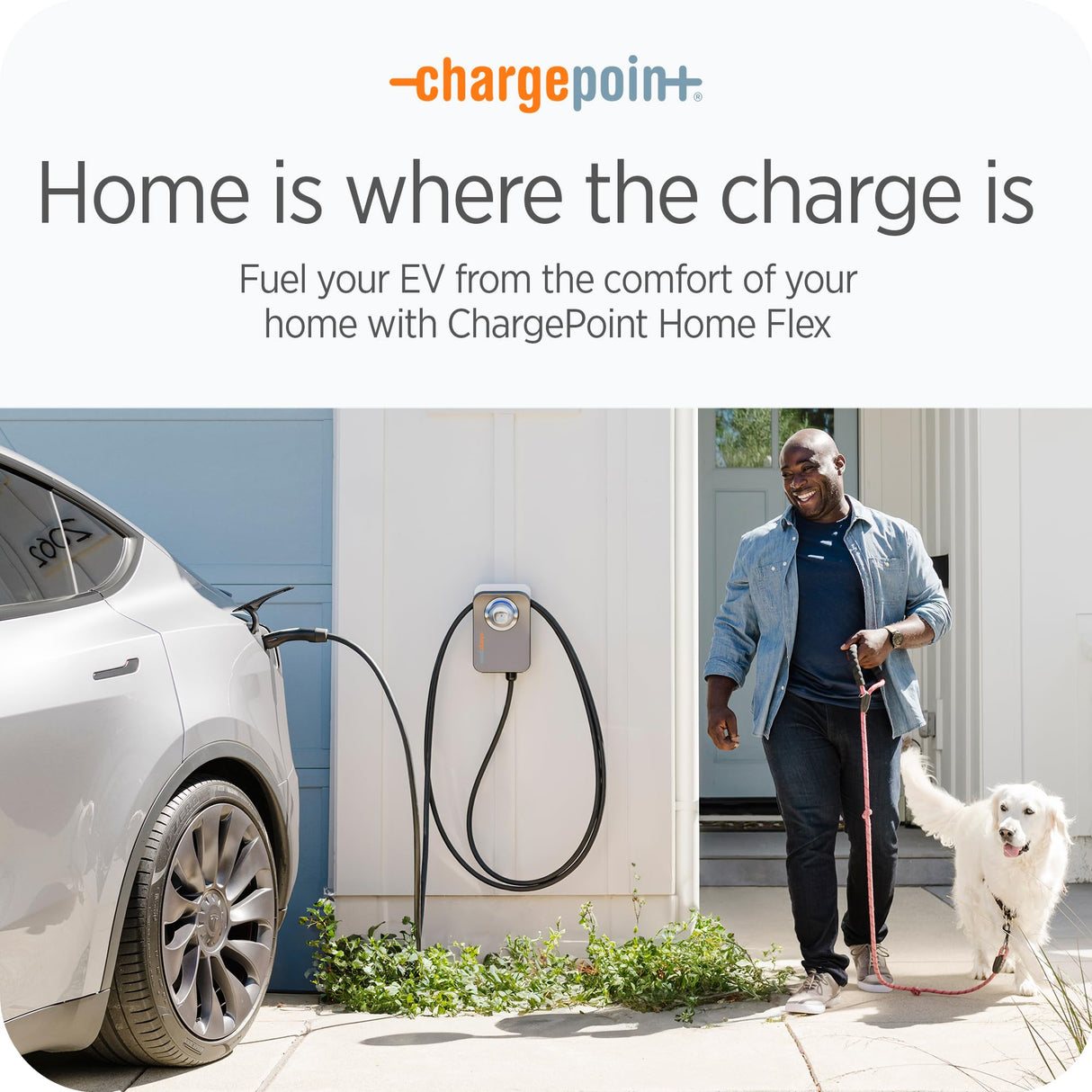 ChargePoint HomeFlex Level 2 EV Charger NACS, Hardwire Electric Car Charger Compatible with Tesla ChargePoint