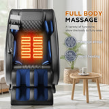 BILITOK Massage Chair with Zero Gravity, Full Body Massage Chair Recliner with Airbags, Heating, Bluetooth Speaker, Foot Roller, Touch Screen, Black BILITOK