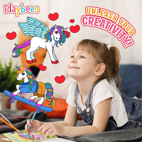 Unicorn Coloring Books - 20 Pack - Kids Princess Party Favors Boys & Girls, Educational Art Gifts, and Creative Learning Tools for Kids Ages 3-8 - 5 x 7 Inch Playbees